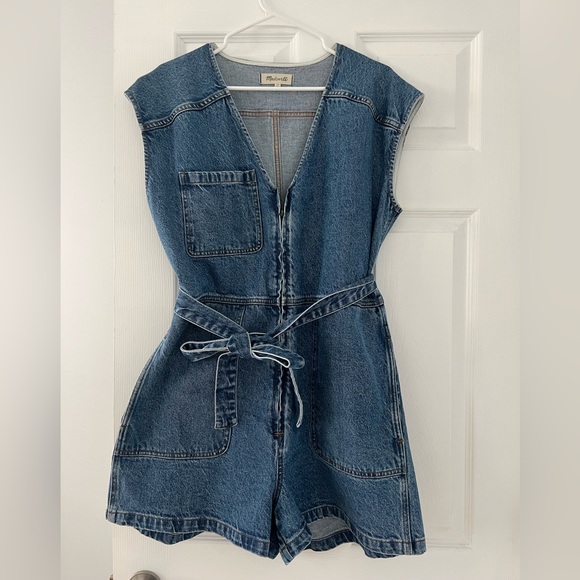 Madewell Pants - Madewell Zip Front Denim Romper